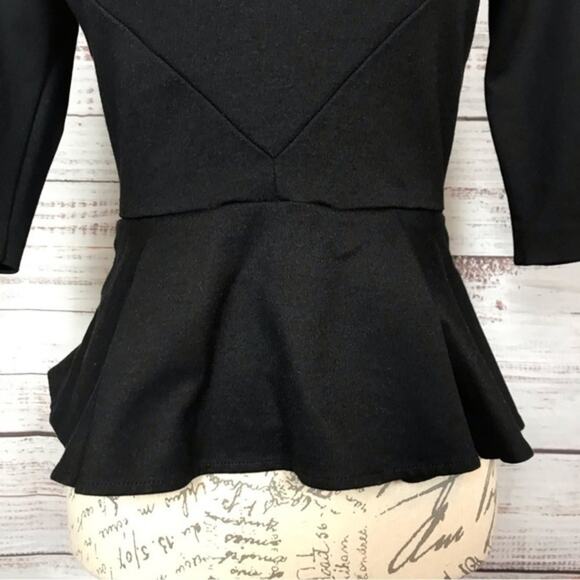 Amanda Uprichard Abbey neck black half‎ sleeve dressy ruched Dressy caree… - Picture 6 of 9